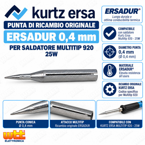 Punta ricambio ersadur 4mm - ricambio, 0,4mm